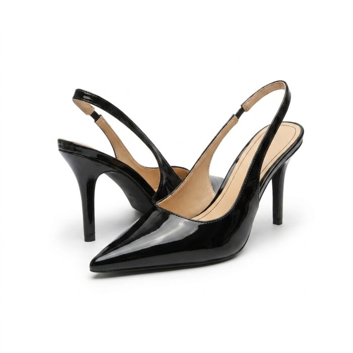 Zapatilla Punta Fina Negra Charol Fury-03 - Image 2