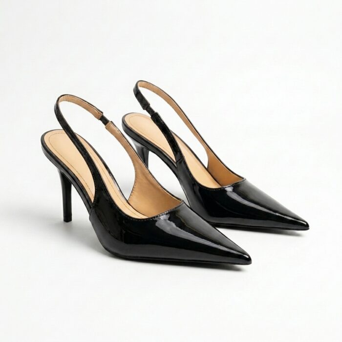 Zapatilla Punta Fina Negra Charol Fury-03 - Image 3