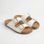 Sandalia Blanca Doble Hebilla Jete-S